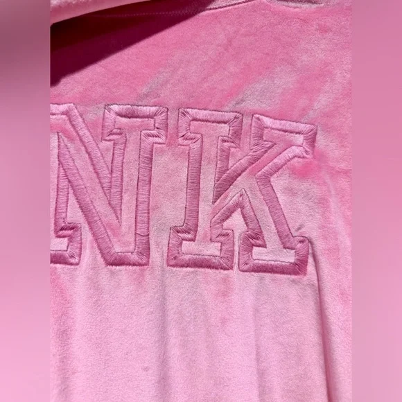 EUC PINK Brand Velour Pink Zip Yp Hoodie Sz XL - Picture 15 of 15